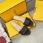 Fendi Fendi Roma Embossed Flat Slides Black 2019