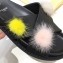 Fendi Slides Mink Pompom Black 2019