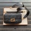 Fendi All-Over FF Motif Leather Medium Baguette Bag Black 2019
