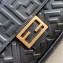 Fendi All-Over FF Motif Leather Medium Baguette Bag Black 2019