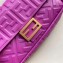 Fendi All-Over FF Motif Leather Medium Baguette Bag Purple 2019