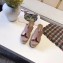Hermes Patent Leather Platform 4cm Wedge Heel 11cm Studded Espadrille Sandals Nude Pink