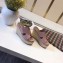 Hermes Patent Leather Platform 4cm Wedge Heel 11cm Studded Espadrille Sandals Nude Pink