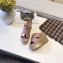 Hermes Patent Leather Platform 4cm Wedge Heel 11cm Studded Espadrille Sandals Nude Pink
