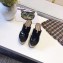 Hermes Patent Leather Platform 4cm Wedge Heel 11cm Studded Espadrille Sandals Black