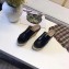 Hermes Patent Leather Platform 4cm Wedge Heel 11cm Studded Espadrille Sandals Black