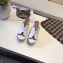 Hermes Patent Leather Platform 4cm Wedge Heel 11cm Studded Espadrille Sandals White
