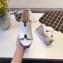 Hermes Patent Leather Platform 4cm Wedge Heel 11cm Studded Espadrille Sandals White