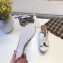 Hermes Patent Leather Platform 4cm Wedge Heel 11cm Studded Espadrille Sandals White