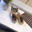 Hermes Patent Leather Platform 4cm Wedge Heel 11cm Studded Espadrille Sandals Gold