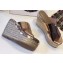 Hermes Patent Leather Platform 4cm Wedge Heel 11cm Studded Espadrille Sandals Gold