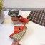 Hermes Patent Leather Platform 4cm Wedge Heel 11cm Studded Espadrille Sandals Orange
