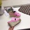 Hermes Patent Leather Platform 4cm Wedge Heel 11cm Studded Espadrille Sandals Pink