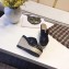 Hermes Calfskin Platform 4cm Wedge Heel 11cm Studded Espadrille Sandals Black