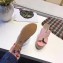 Hermes Calfskin Platform 4cm Wedge Heel 11cm Studded Espadrille Sandals Pink