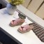 Hermes Calfskin Platform 4cm Wedge Heel 11cm Studded Espadrille Sandals Pink