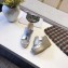 Hermes Calfskin Platform 4cm Wedge Heel 11cm Studded Espadrille Sandals Silver