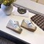 Hermes Calfskin Platform 4cm Wedge Heel 11cm Studded Espadrille Sandals Silver