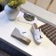 Hermes Calfskin Platform 4cm Wedge Heel 11cm Studded Espadrille Sandals White