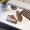 Hermes Calfskin Platform 4cm Wedge Heel 11cm Studded Espadrille Sandals Brown