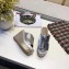 Hermes Croco Pattern Platform 4cm Wedge Heel 11cm Studded Espadrille Sandals Silver
