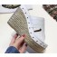 Hermes Croco Pattern Platform 4cm Wedge Heel 11cm Studded Espadrille Sandals White