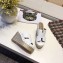 Hermes Croco Pattern Platform 4cm Wedge Heel 11cm Studded Espadrille Sandals White