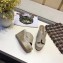 Hermes Croco Pattern Platform 4cm Wedge Heel 11cm Studded Espadrille Sandals Beige