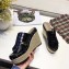 Hermes Croco Pattern Platform 4cm Wedge Heel 11cm Studded Espadrille Sandals Black