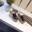 Hermes Patent Leather Platform 4cm Wedge Heel 11cm Studded Espadrille Sandals Silver Gray