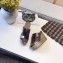 Hermes Patent Leather Platform 4cm Wedge Heel 11cm Studded Espadrille Sandals Silver Gray