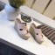 Hermes Patent Leather Platform 4cm Wedge Heel 11cm Studded Espadrille Sandals Beige