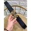 Gucci Width 4cm Leather Belt Black with Butterfly Buckle