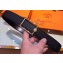 Hermes Width 3.2cm Oscar Buckle Reversible Leather Belt Black/Gold