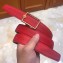 Hermes Width 3.2cm Oscar Buckle Reversible Leather Belt Red/Gold