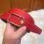 Hermes Width 3.2cm Oscar Buckle Reversible Leather Belt Red/Gold