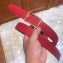 Hermes Width 3.2cm Oscar Buckle Reversible Leather Belt Red/Gold
