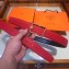 Hermes Width 3.2cm Oscar Buckle Reversible Leather Belt Red/Gold