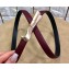 Dior Width 1.5cm Bow Buckle Belt Burgundy