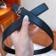 Saint Laurent Width 3cm Logo Leather Belt Black