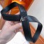 Saint Laurent Width 3cm Logo Leather Belt Black