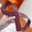 Saint Laurent Width 3cm Logo Leather Belt Burgundy