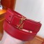 Saint Laurent Width 3cm Logo Leather Belt Red