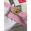 Versace Width 3cm Palazzo Belt With Medusa Buckle Pink/Gold