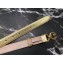 Dolce & Gabbana Width 2.5cm Dauphine Calfskin Belt Gold with Gold Crystals Logo