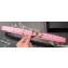 Dolce & Gabbana Width 2.5cm Dauphine Calfskin Belt Pink with Gold Crystals Logo