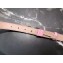 Dolce & Gabbana Width 2.5cm Dauphine Calfskin Belt Pink with Gold Crystals Logo