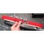 Dolce & Gabbana Width 2.5cm Dauphine Calfskin Belt Red with Silver Crystals Logo