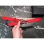 Dolce & Gabbana Width 2.5cm Dauphine Calfskin Belt Red with Silver Crystals Logo
