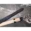 Dolce & Gabbana Width 2.5cm Dauphine Calfskin Belt Black with Silver Crystals Logo